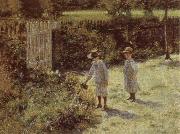 Wladyslaw Podkowinski Children in the Garden oil painting reproduction